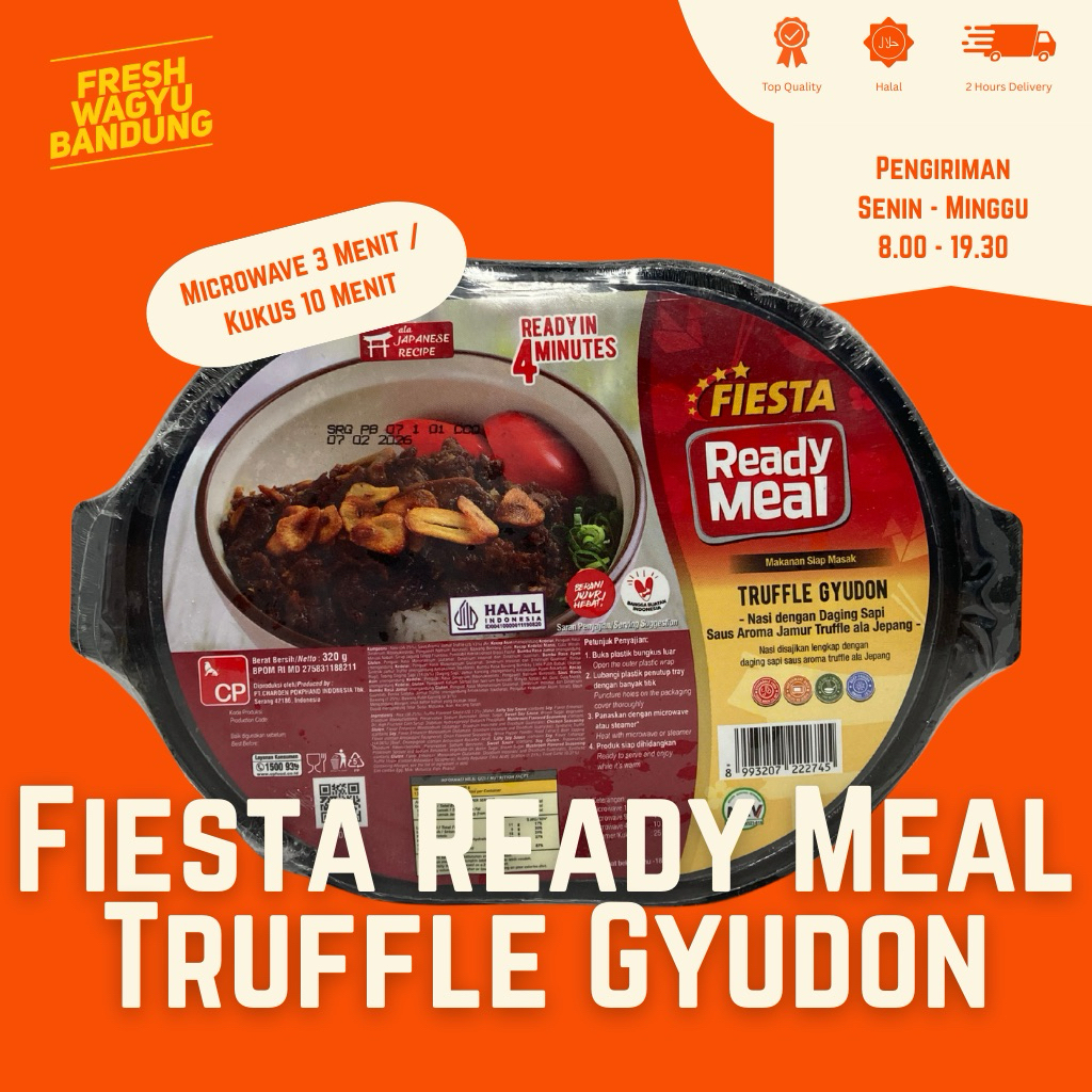 

FIESTA READY MEAL TRUFFLE GYUDON RICE Nasi Daging Sapi Saus Jamur