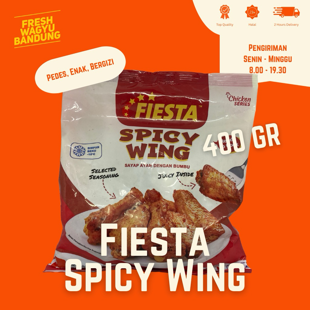 

FIESTA SPICY WING CHICKEN PREMIUM Sayap Ayam Goreng 500g