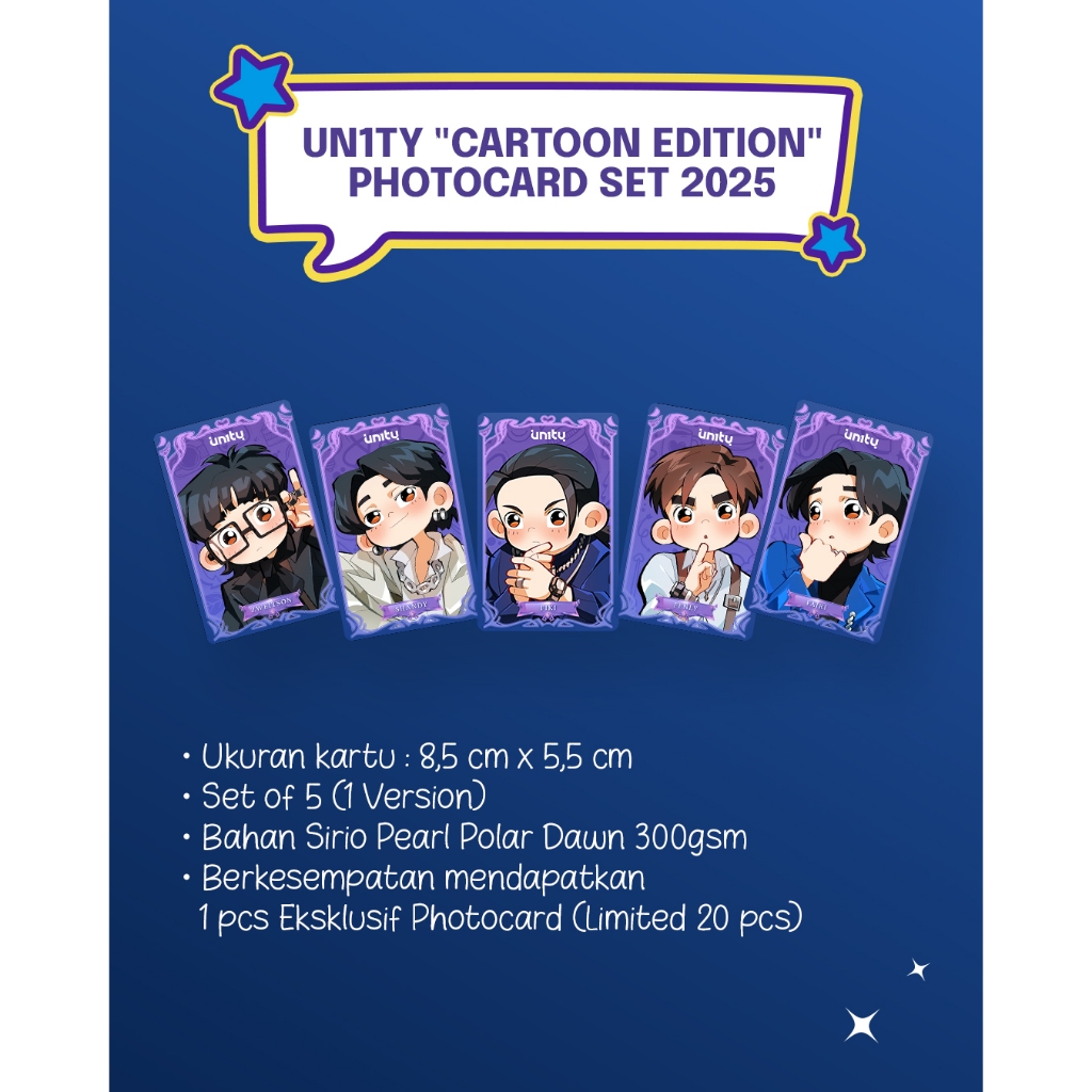 UN1TY "CARTOON EDITION" PHOTOCARD SET 2025