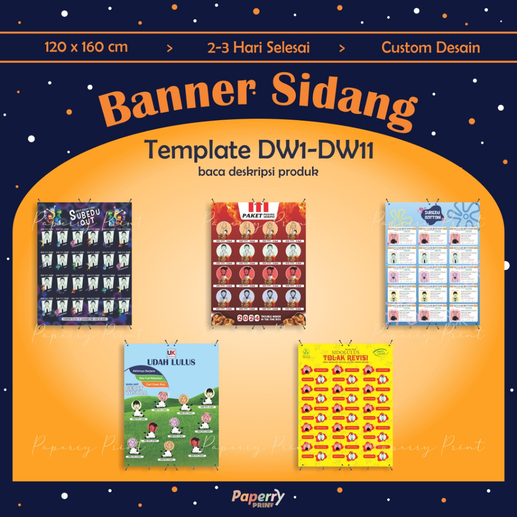 [Double Banner] Banner Wisuda / X Banner Wisuda / Custom Banner Wisuda / Paket Stand Banner Wisuda
