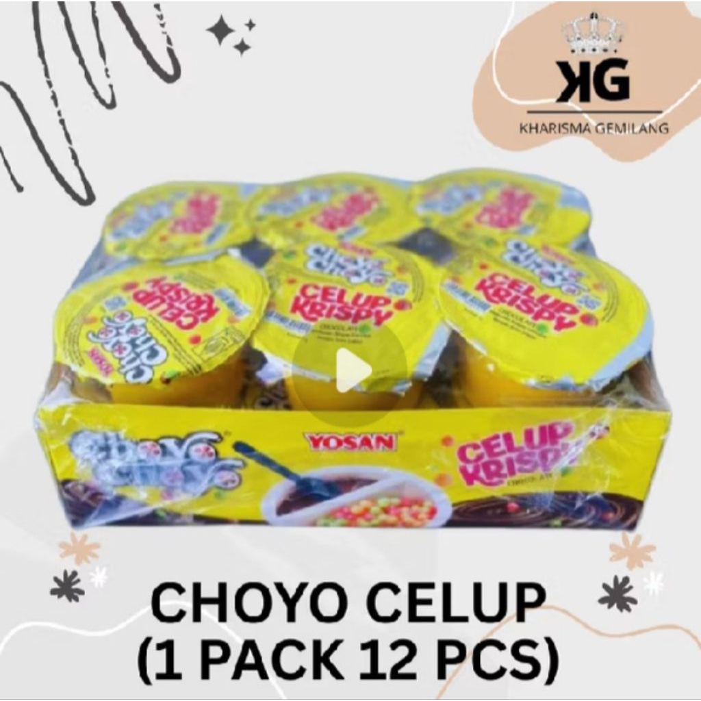 

CHOYO CELUACAP 1 PACK ISI 12 PCS yosan choyo choyo celup Crispy Biskuit Snack cemilan anak murah