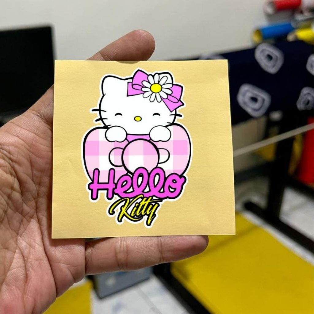

#91, stiker hello Kity, stiker reflektive nyala, stiker hp, motor, stiker lucu