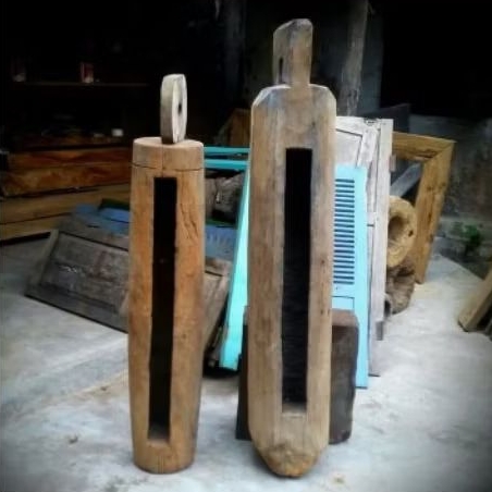 (Kayu Lama) Kentongan kayu jati lawas