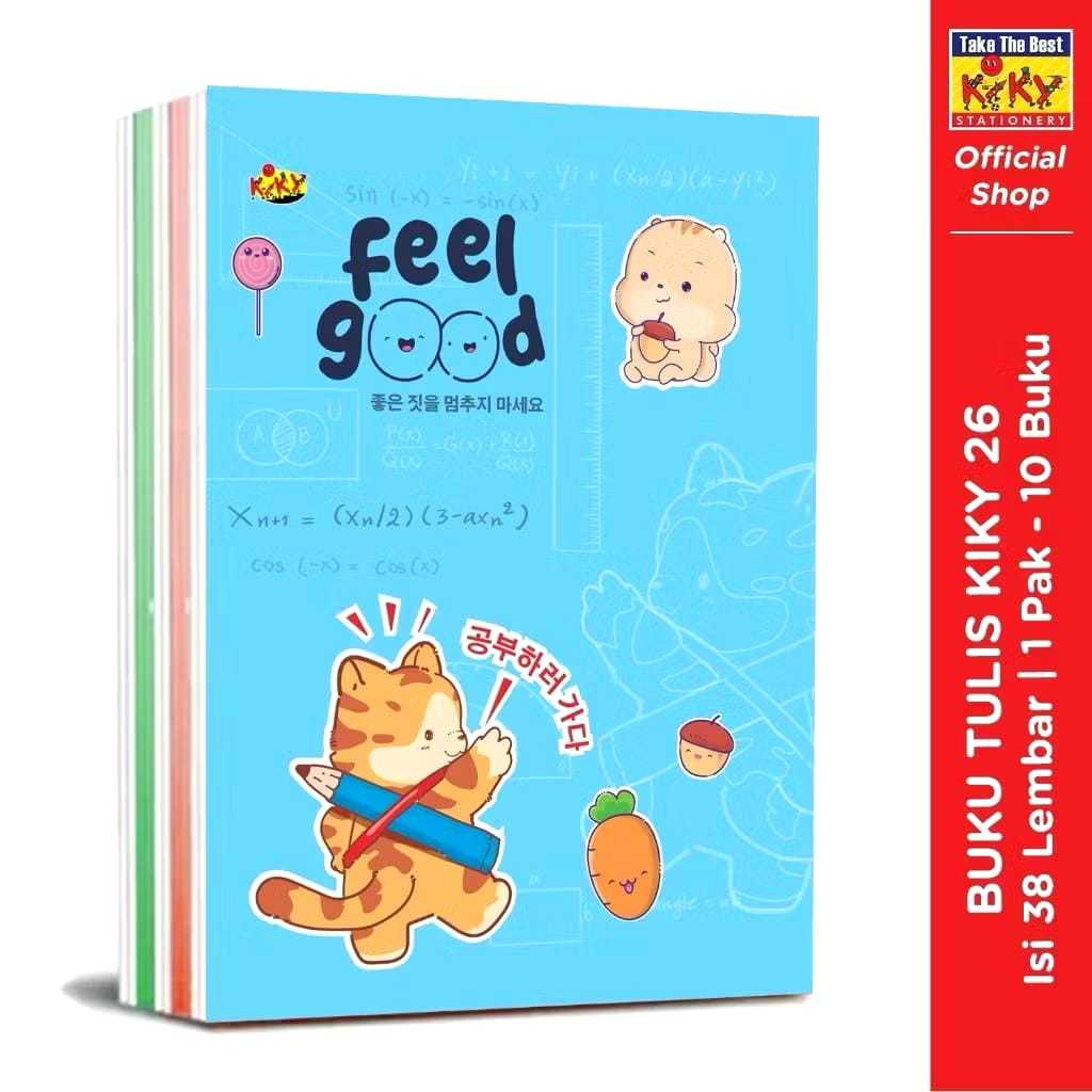 

Veiso_Buku Tulis kiky / 38lbr / motif / karakter / per satuan