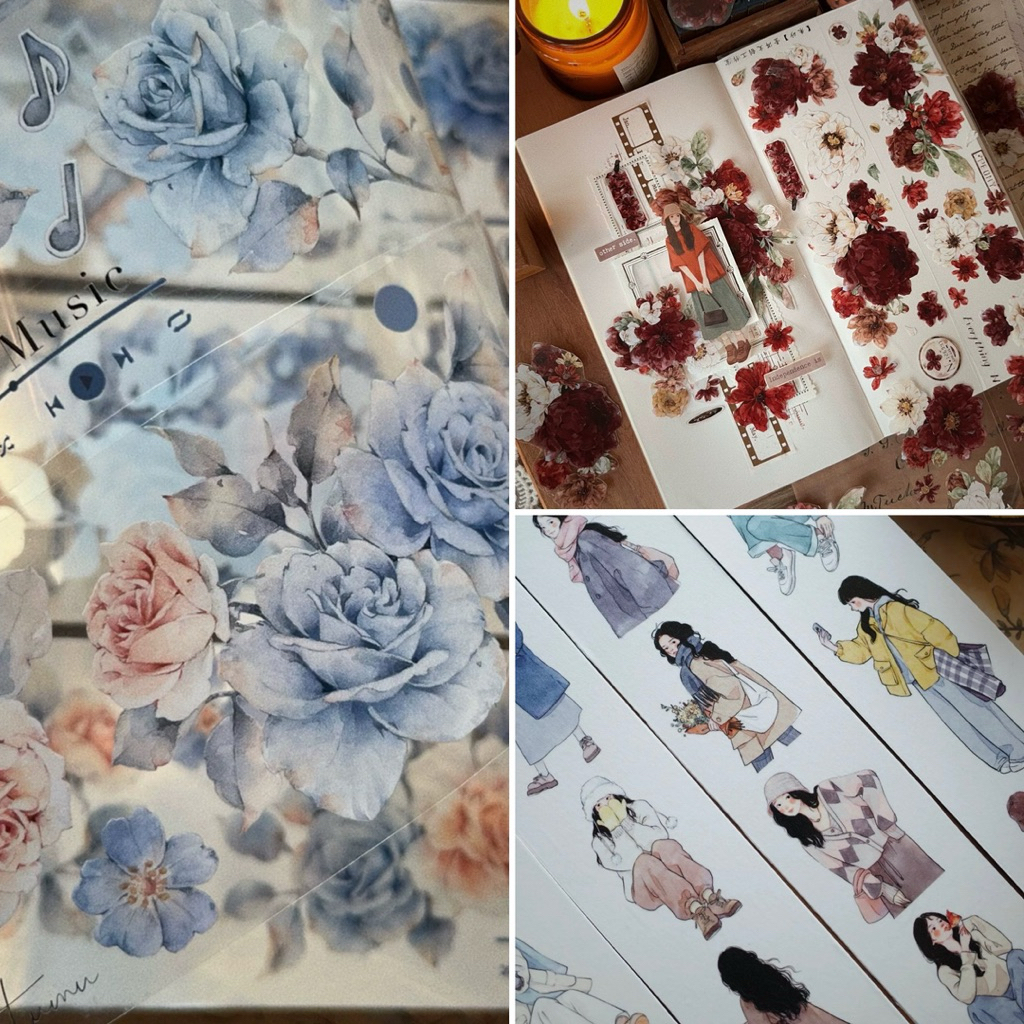 

Yi Er Washi & PET Tape - Ink blue . cinnabar . a comfortable day