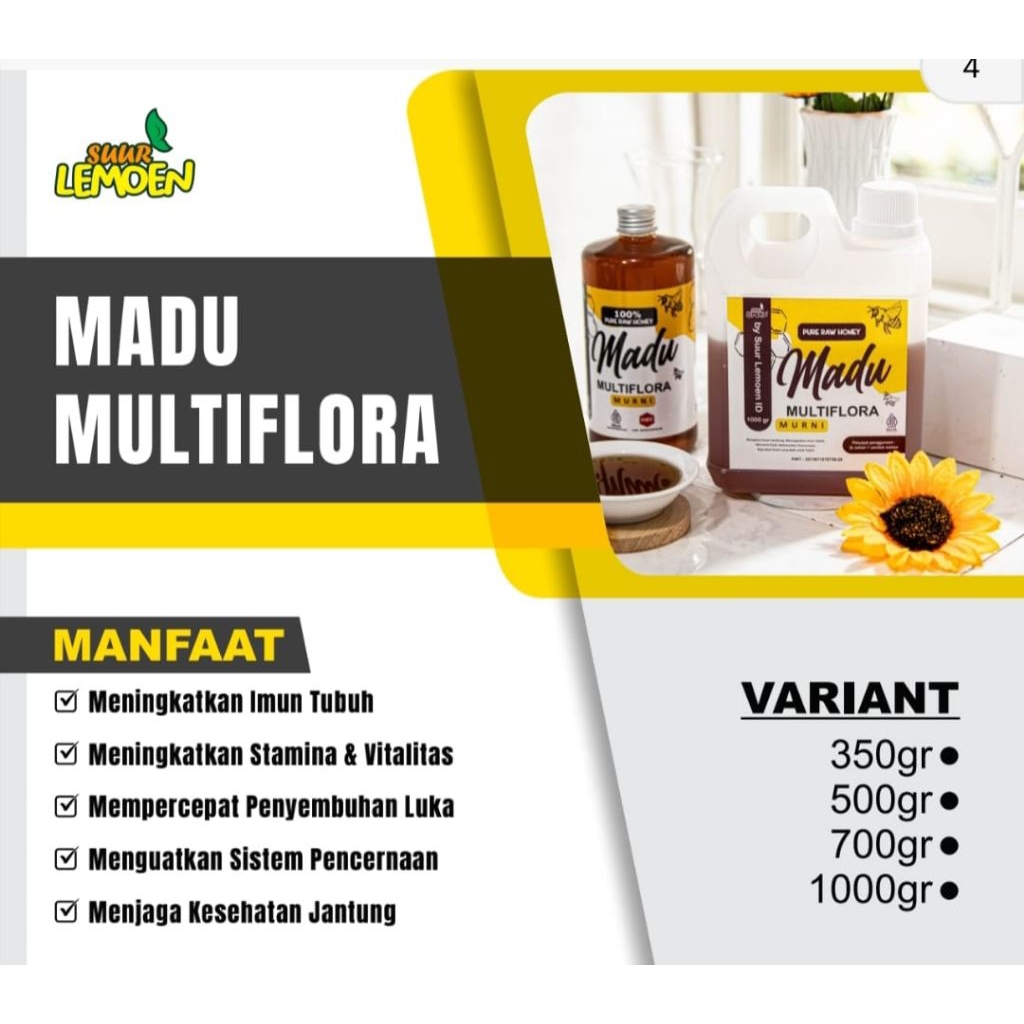 

MADU MURNI / MADU HITAM / MADU GLOLIBAN 500gr ASLI