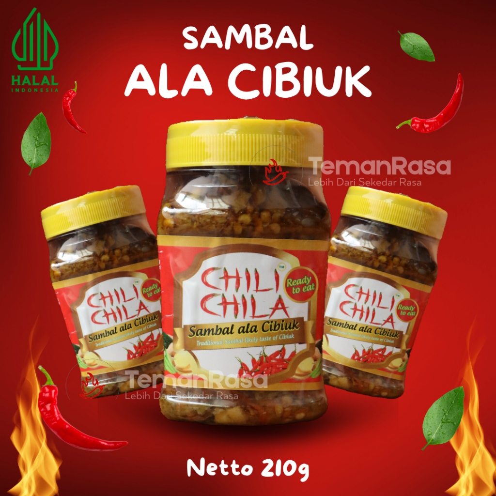 

Chili Chila Sambal Cibiuk Khas Garut 210 gr - Sambal Rumahan Halal Tanpa MSG