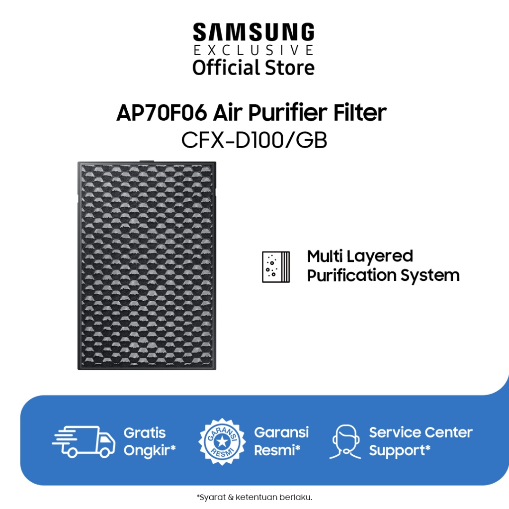 Samsung Air Purifier Filter Kit AP70F06103RGSE | Multi Layered Purification System | CFX-D100/GB