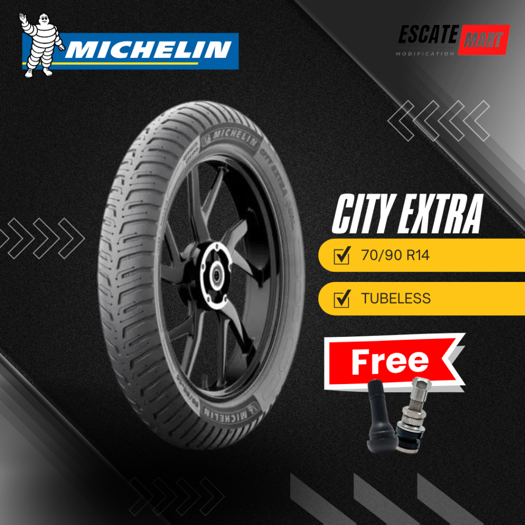 Michelin City Extra 70/90-14 Tubeless - Ban Motor Michelin City Extra 70/90 Ring 14 Tubeless