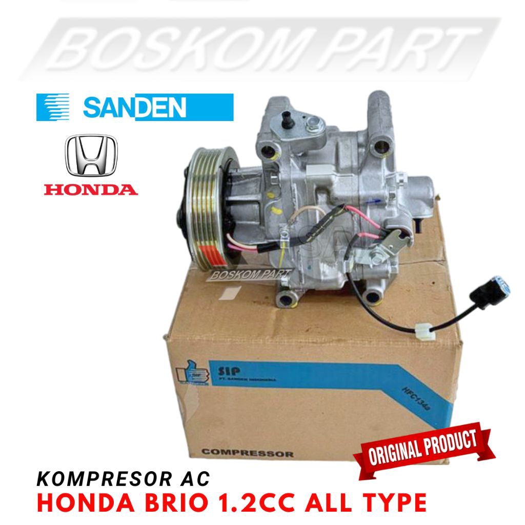 Kompresor Ac Brio 1.200cc Brio Satya Honda Brio 1.2cc All Type Brio Original Sanden