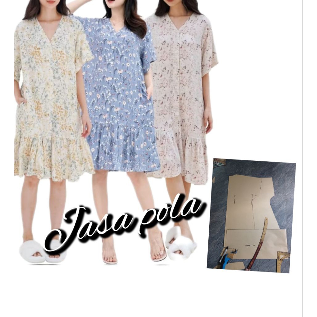 pola instan daster pola jiplak daster jjp