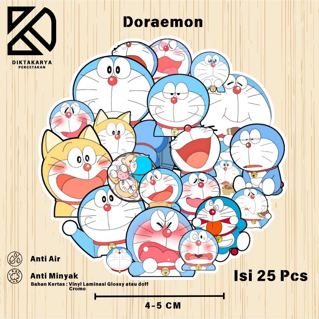

Stiker Anime Doraemon Paper Vinyl, Cromo Dekorasi Laptop, Koper, Tumbler DIY