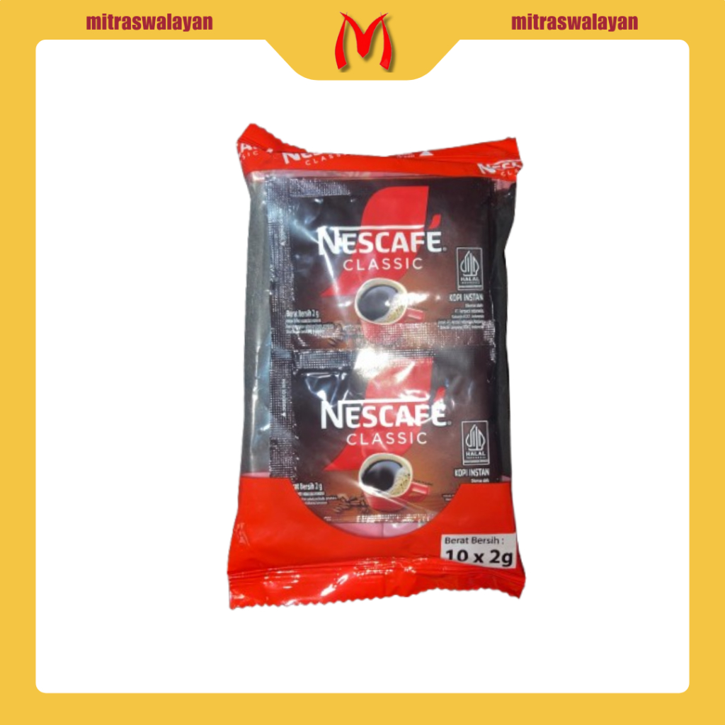 

NESCAFE Classic Kopi Instant 1 Renteng isi 10 Sachet @2 gr