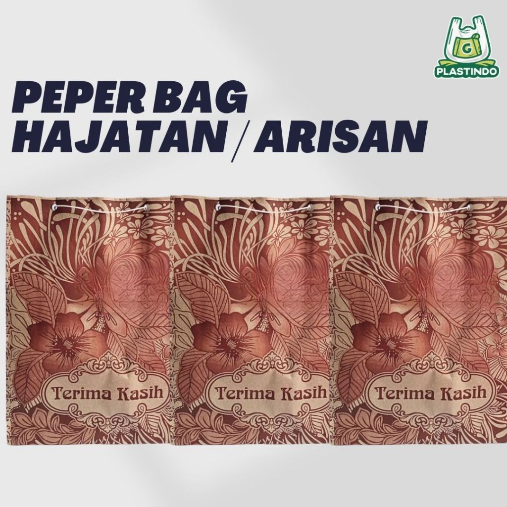 

Paper Bag Hajatan Terima Kasih Motif Bunga - Isi 100 Lembar | Tas Kertas Arisan / Syukuran / Oleh-Oleh