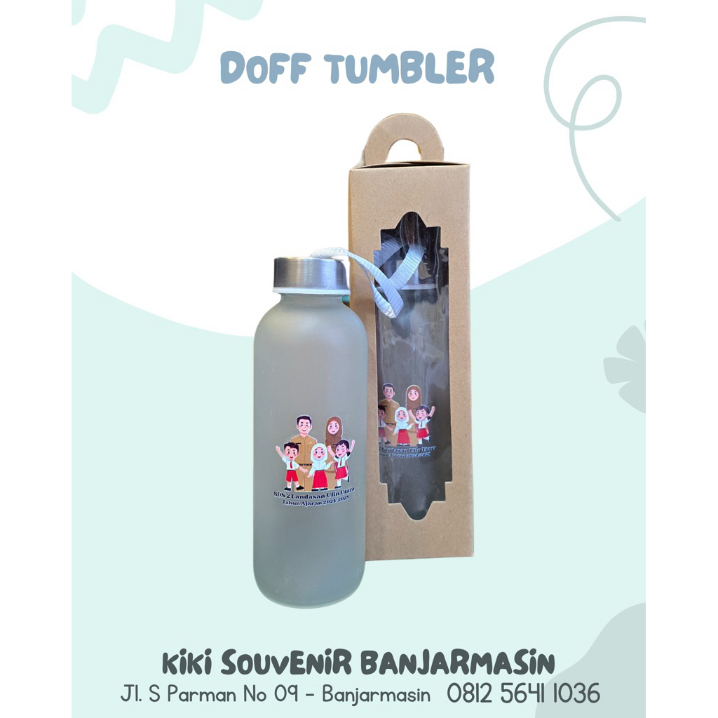 Souvenir Botol Tumbler kaca custom