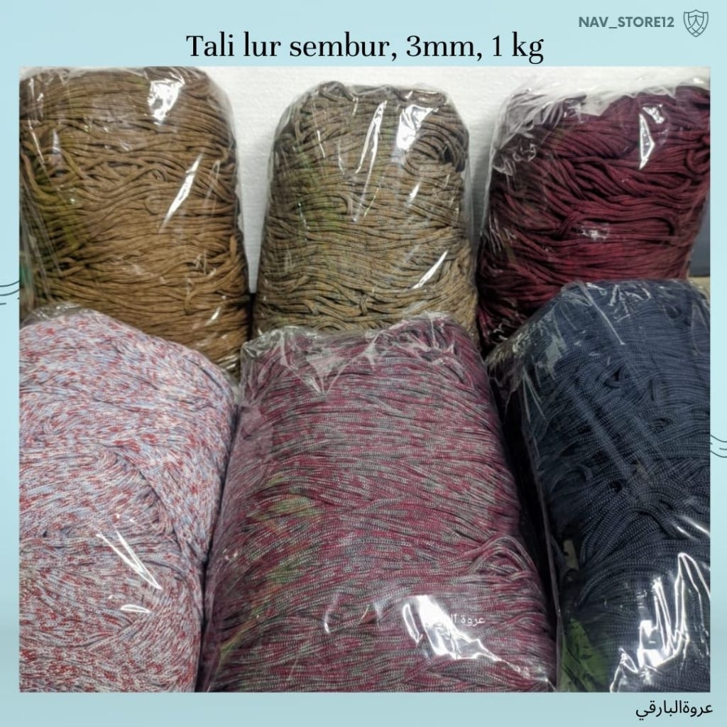

Arm tali kur 3 mm sembur warna warni 1kg