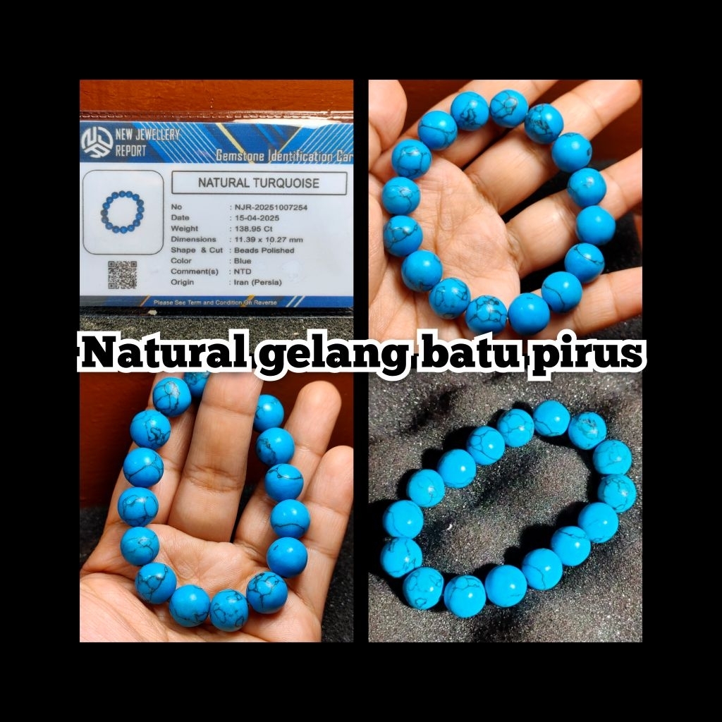 NATURAL GELANG BATU PIRUS BLUE PERSIA