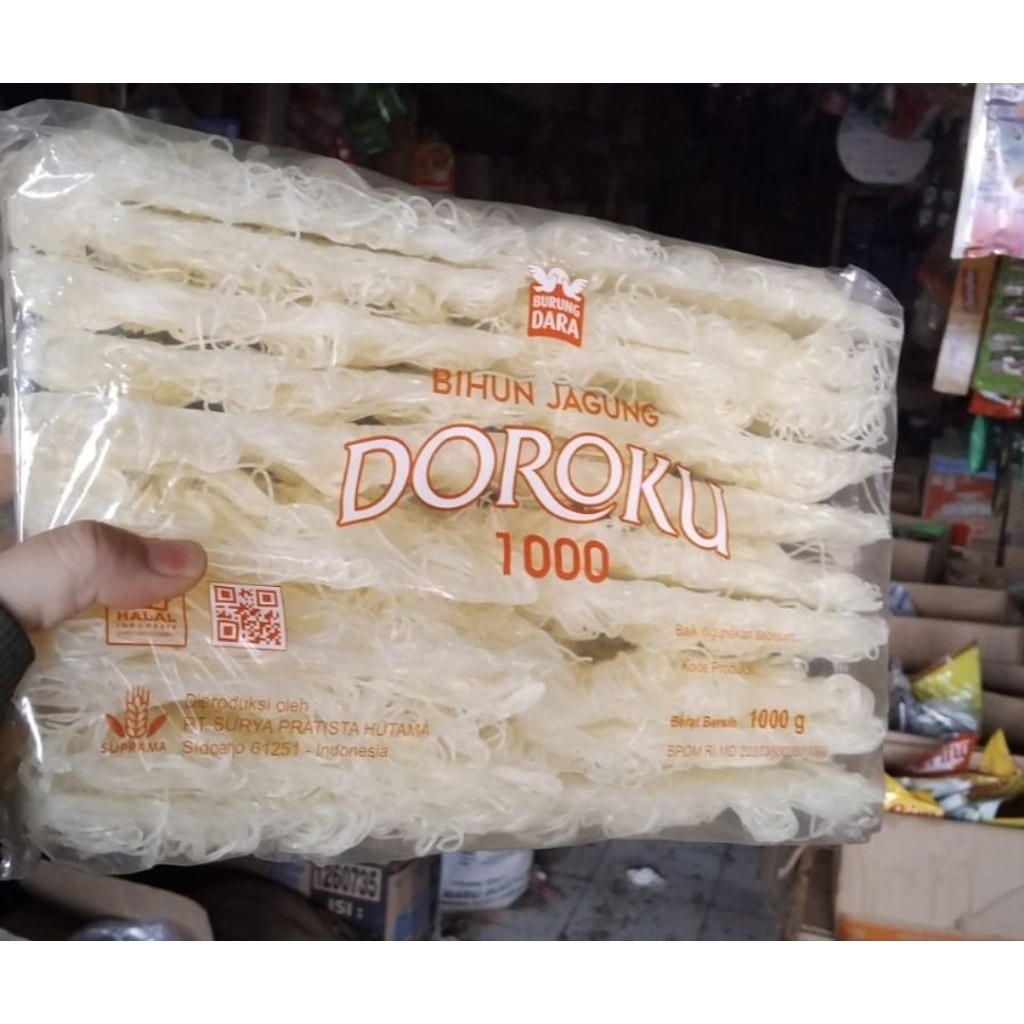 

Doroku bihun jagung 1kg, bihun instant, bihun burung dara, bihun