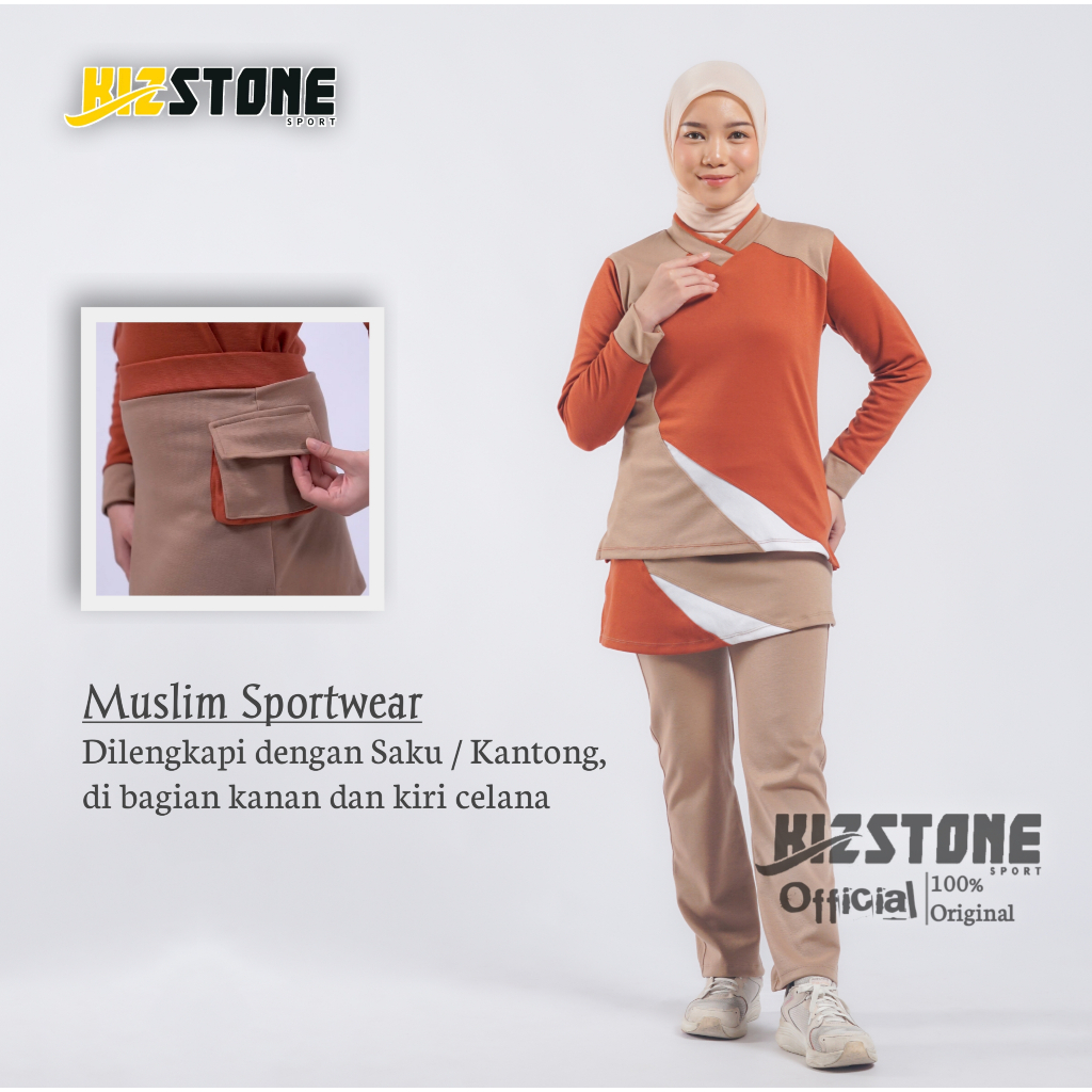 Baju Olahraga Wanita Muslimah Senam Sportwear Setelan
