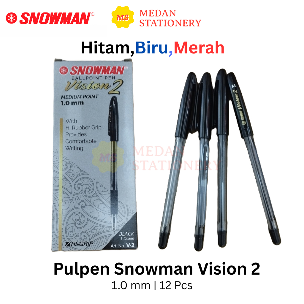 

PULPEN SNOWMAN VISION 2 BALLPOINT PEN 1.0mm HIGH GRIP