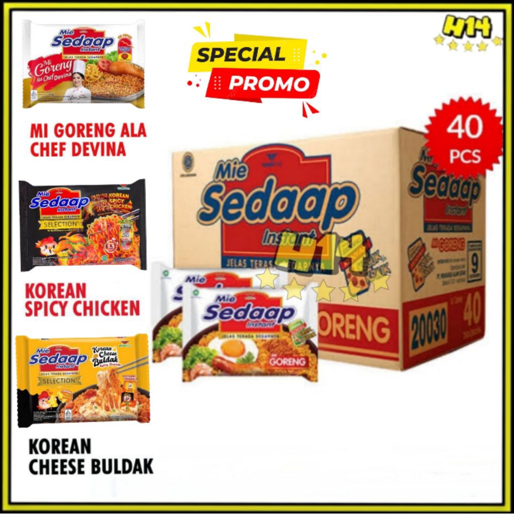 

1 Dus Mie Goreng Sedaap Instan Semua Rasa ( Isi 40 Pcs )