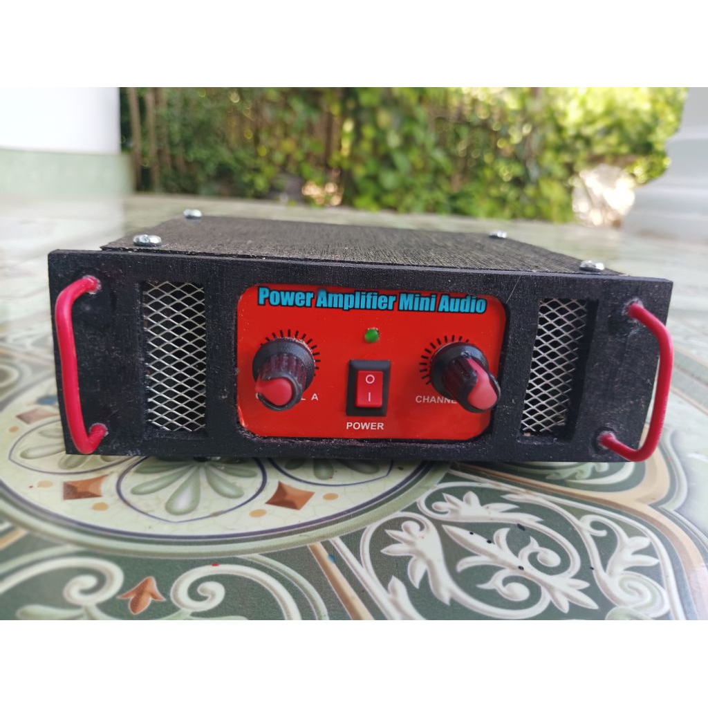 Power Amplifier Mini Audio Sound System Miniatur Daya Aki Adaptor 12 Volt