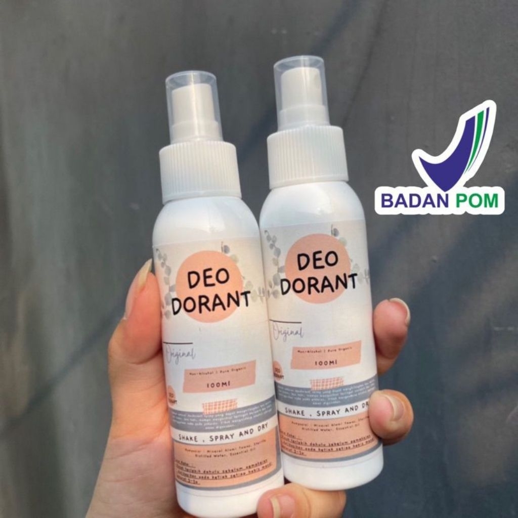 Natural DEOdorant spray BPOM 100ml ampuh mencegah bau ketiak dan bau badan non alkohol aman bumil bu