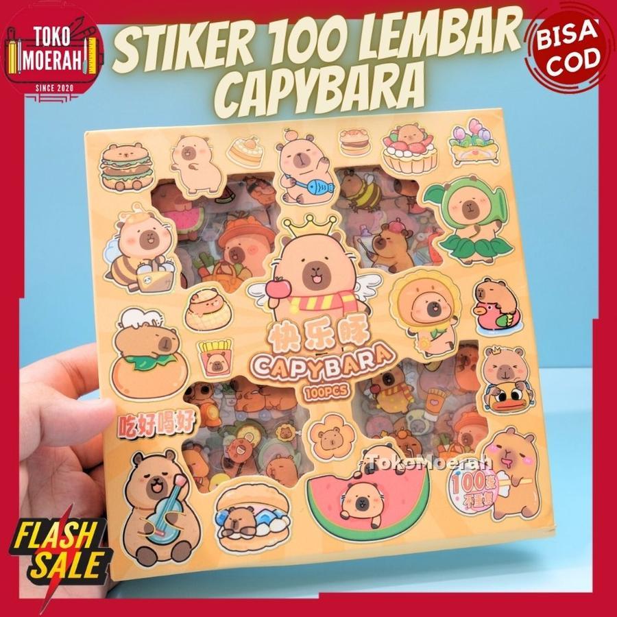 

STIKER 100 LEMBAR CAPYBARA STICKER CAPYBARA 100 LUCU UNIK STIKER KAPIBARA HEWAN IMUT