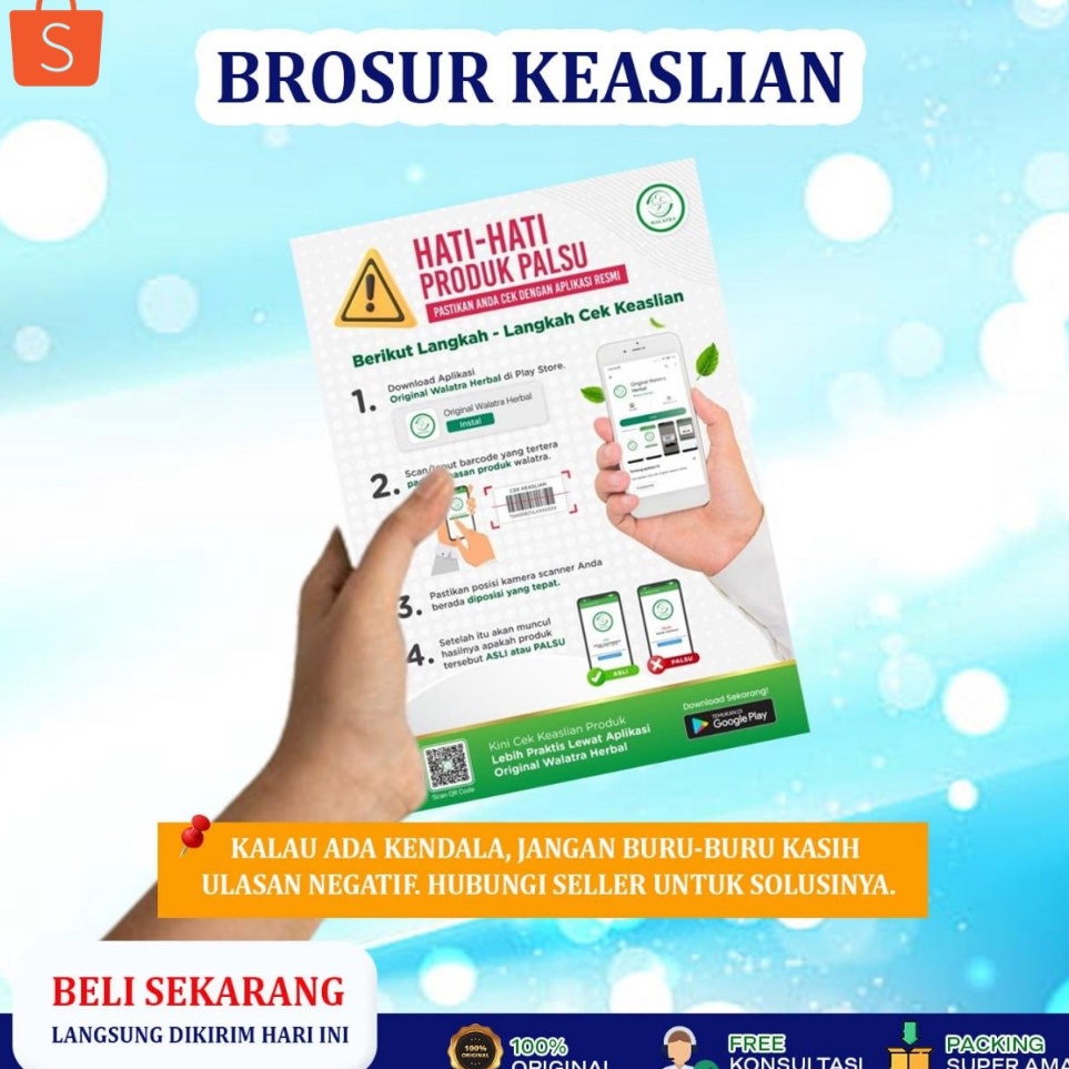 

KODE N14U Gratis Brosur untuk Cek Keaslian Produk di setiap packingan produk Sehat wanita dan produk lainnya