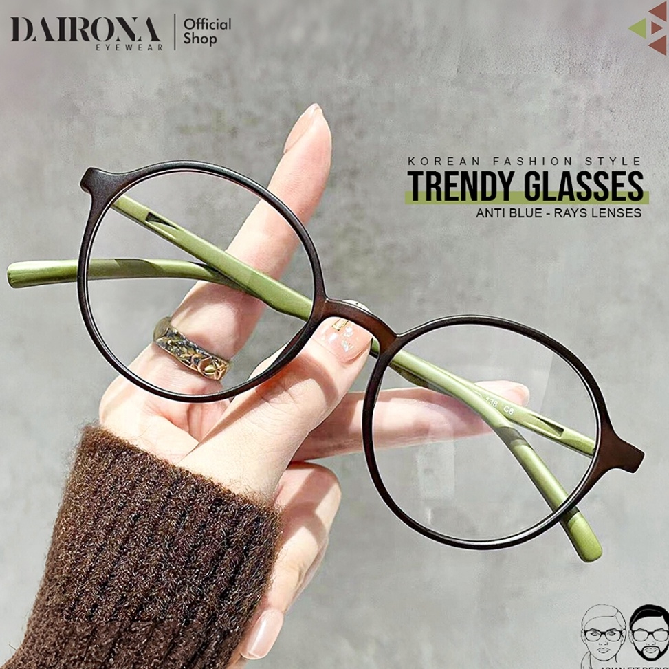 KODE V76X Dairona Eyewear Kacamata Photocromic Minus Anti Radiasi Blueray Bluecromic Kacamata Minus 