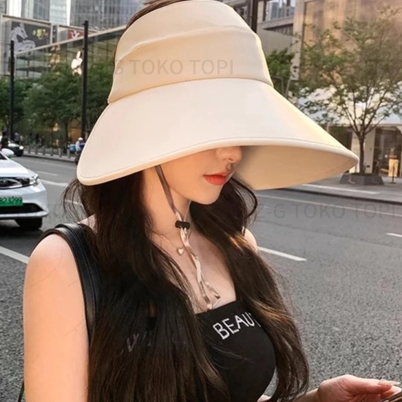 KODE L79C topi wanita topi pantai wanita berhijab Topi golf topi olahraga wanita bucket hat anti uv 
