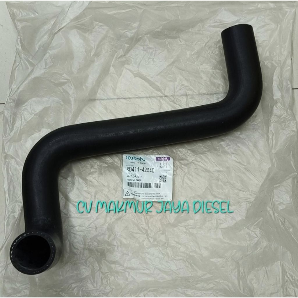 Hose Radiator Lower U50 RD411-42340 Kubota Genuine