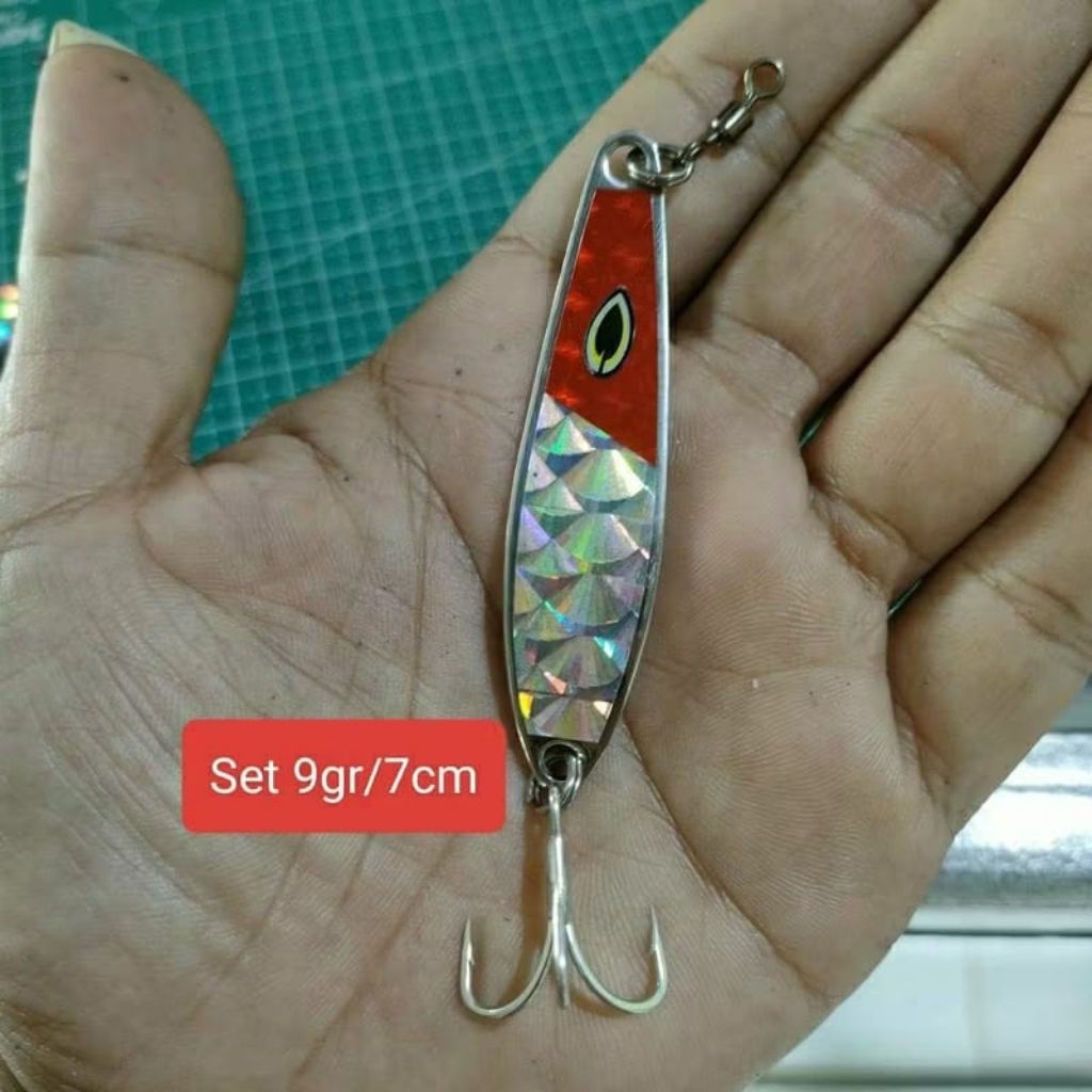 SPOON SET TRIBLE MICRO 7GR 9GR 12GR 20GR STAINLESS KEPALA MERAH TRIBLE BKB PROBEROS