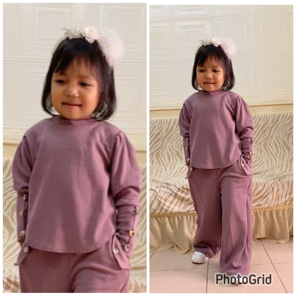 Setcel anak perempuan/stelan Knit anak perempuan