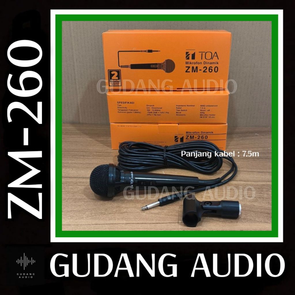 ZM-260 MICROPHONE TOA ZM-260 MIKROFON KABEL ZM 260 MIC TOA ORIGINAL