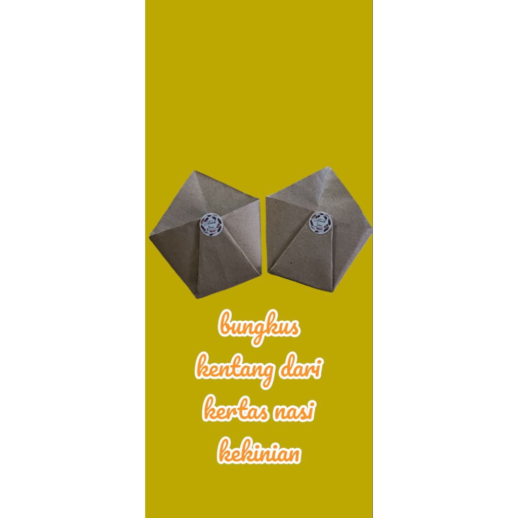 

bungkus kentang dari kertas nasi kekinain 1pcs