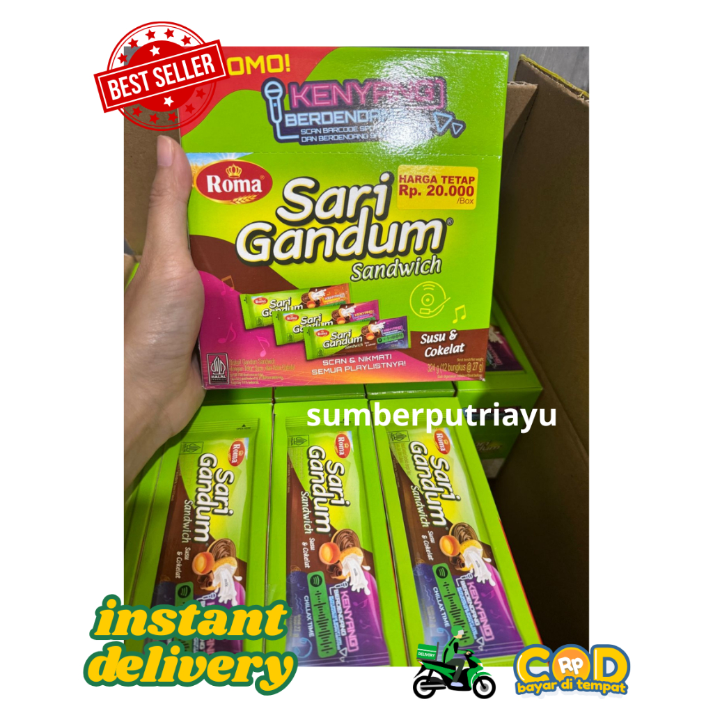

( COD ) BISKUIT ROMA SARI GANDUM 1 BOX ISI 12 PCS