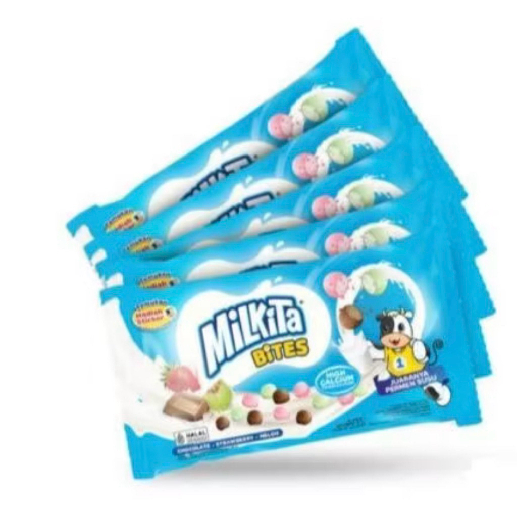 

Milkita Bites Assorted Renceng Isi 10x8gr Permen Susu Lunak Aneka Rasa Coklat Strawberry Melon Snack Cemilan Anak Murah Halal