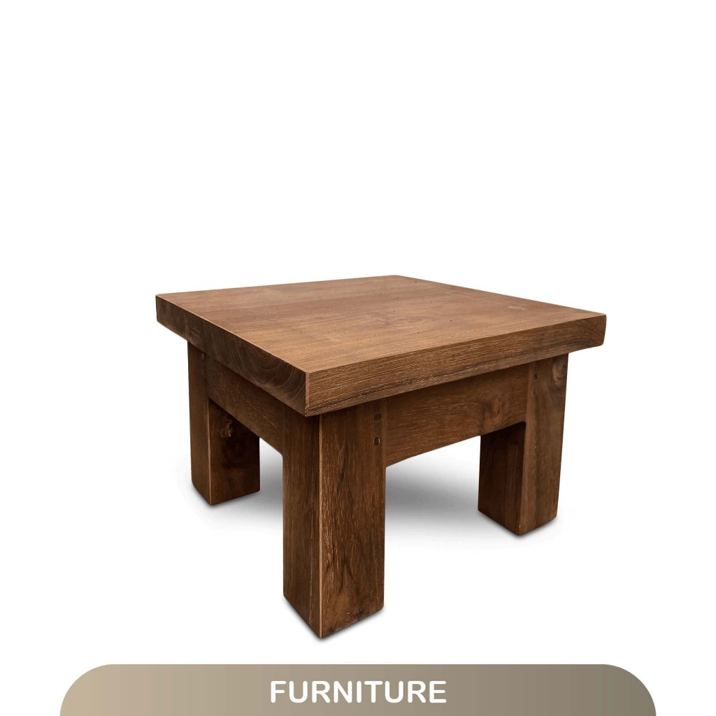 Dingklik kayu jati, alas penyaji, telenan, dingklik kayu jati asli 30x30x20cm