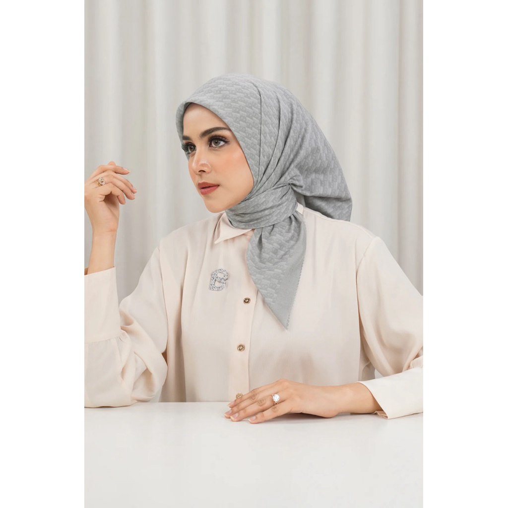 Buttonscarves - Leena Monogram Square