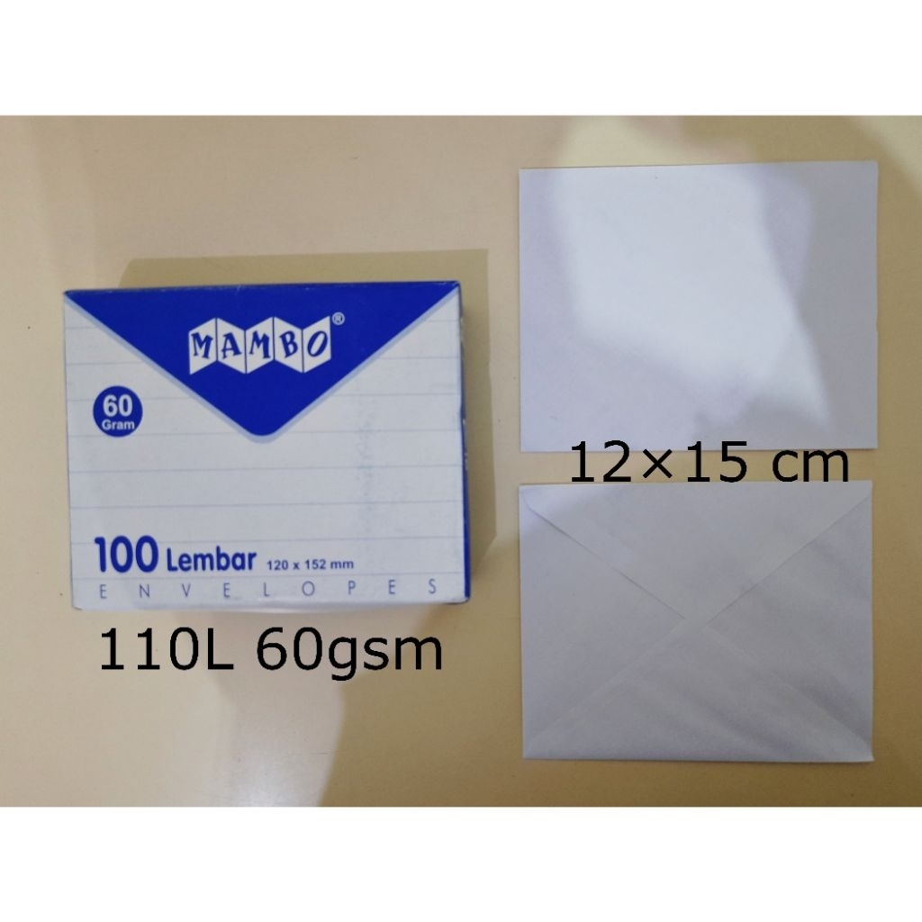 

[100 Lembar] Amplop Mambo Type 110L 60gsm (Cek Deskripsi)