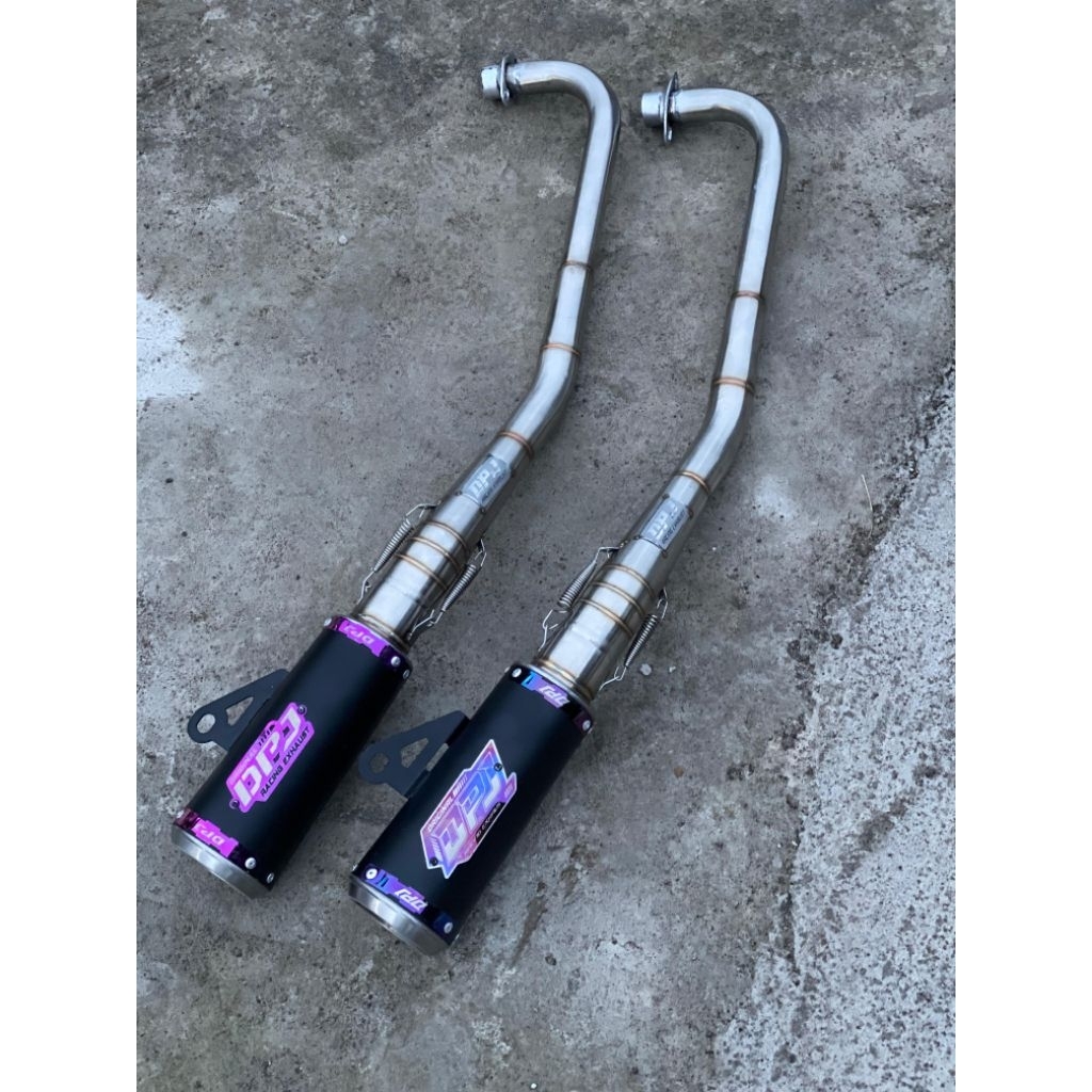 kenalpot dpj sleep engine 200cc jupiter vega supra kph grand fullset fullsystem original PAKET PELAJ