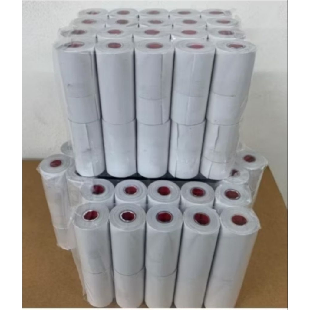 

Kertas Thermal Paper Roll Bluetooth ukuran 58x30 paket 10pcs