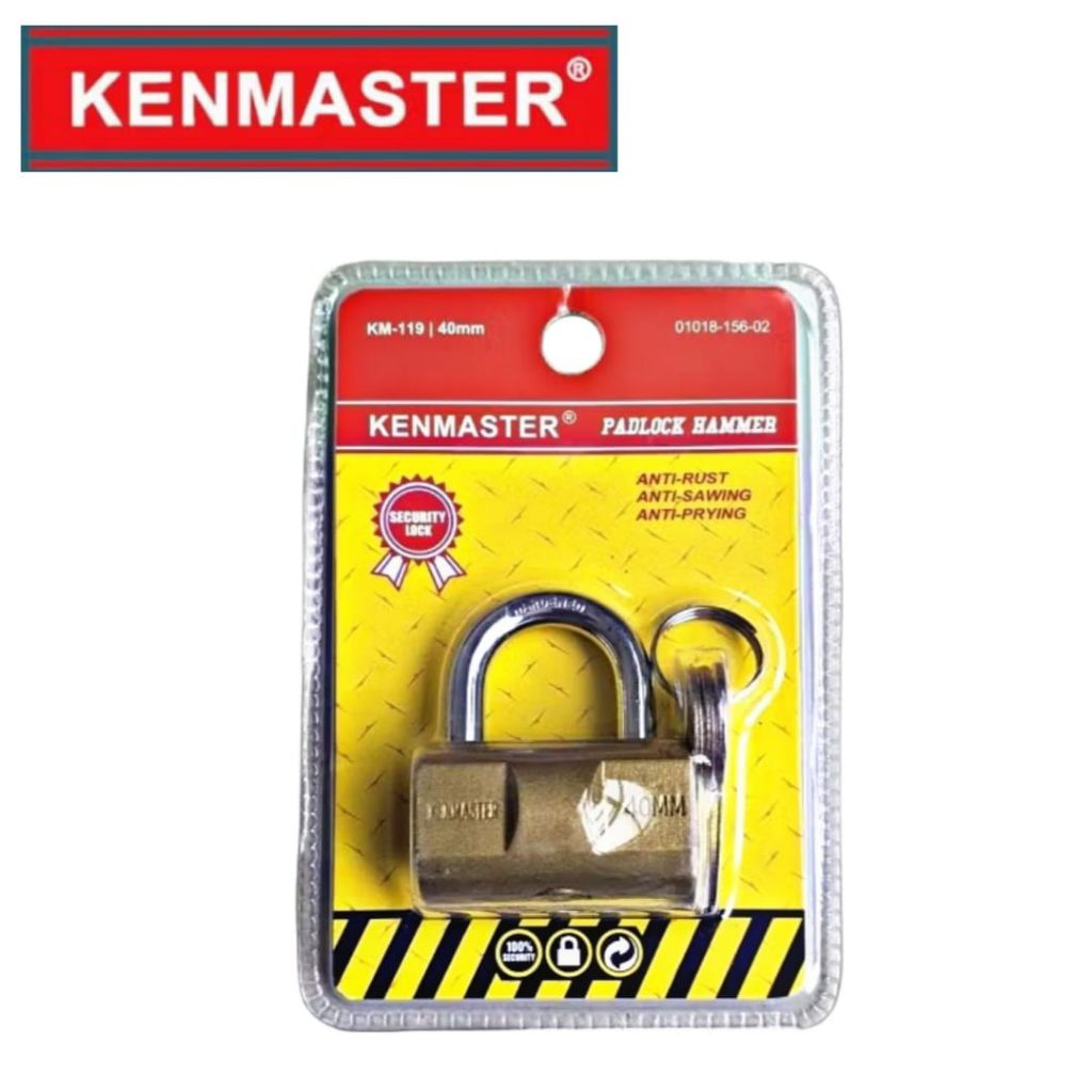 GEMBOK Hammer KENMASTER 40mm KM-119 - KENMASTER Gembok Anti Maling/ Kunci Gembok KENMASTER - Gembok 