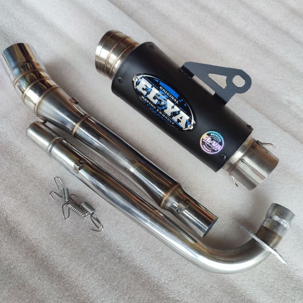 knalpot racing original ELYA drag model jrm hitam pnp Jupiter vega crepten Astrea grand prima kerism