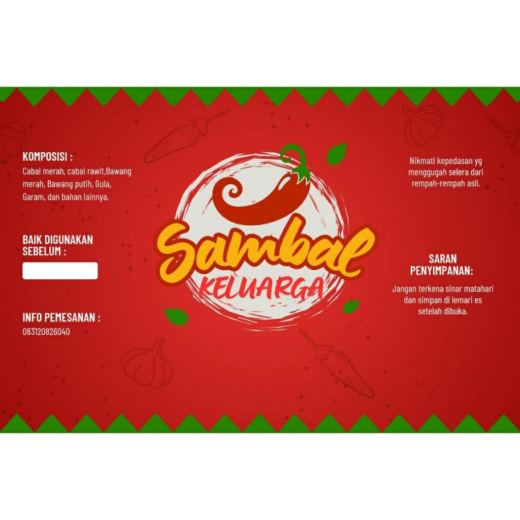 

aneka sambal kemasan toples 150gr