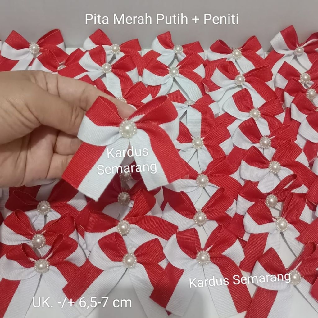 

READY!! Pita merah putih+Peniti (small UK.-/+ 6-7 cm)