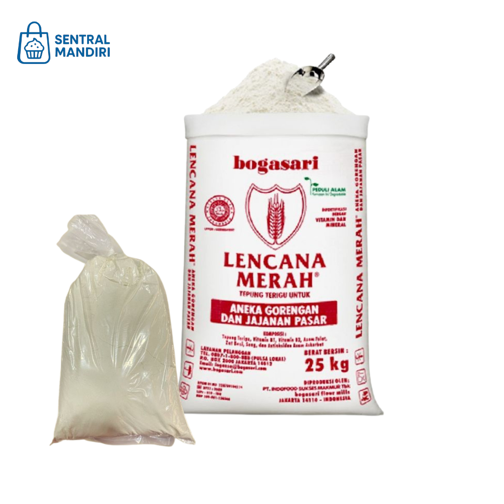 

Tepung Terigu Lencana Merah Bogasari 1Kg Repack