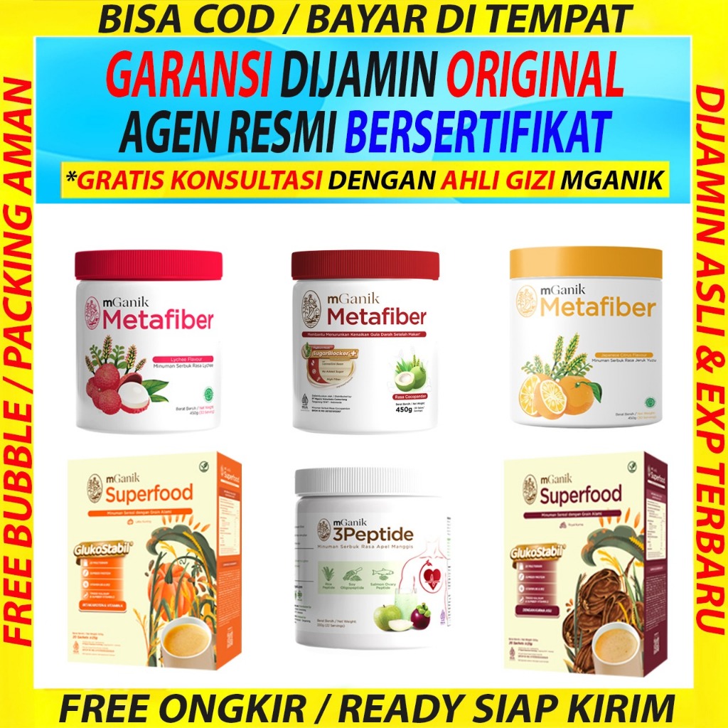 

MGANIK MULTIGRAIN ORIGINAL 1 BOX ISI 20 SACHET M GANIK METAFIBER