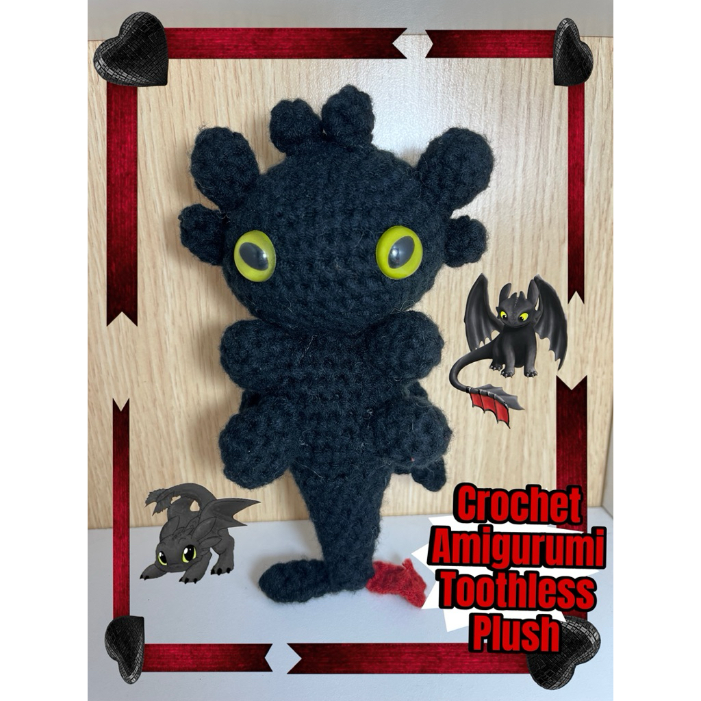 Crochet Amigurumi Toothless Plush